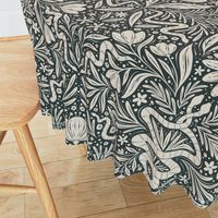 Snake Floral Damask - tan/dark - large