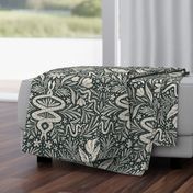 Snake Floral Damask - tan/dark - large