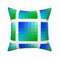 6" gradient pixelsquares windows - blue, aqua, green, teal