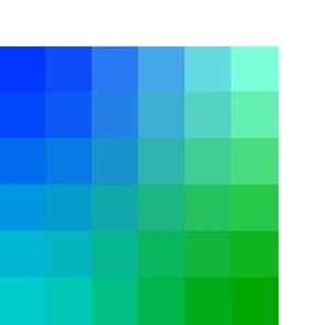 6" gradient pixelsquares windows - blue, aqua, green, teal