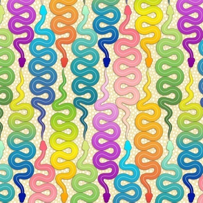 Snakes Multicolour Rainbow Vertical