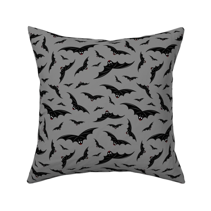 Halloween Bats - 1253 medium - gray