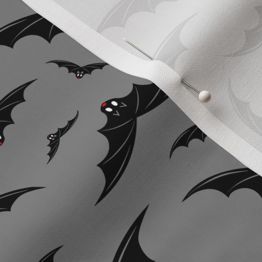 Halloween Bats - 1253 medium - gray