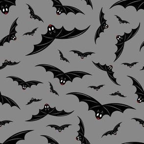 1253 medium - Halloween Bats - gray