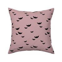 Little bats in the sky halloween fall autumn design kids neutral nursery design mauve pink purple black NEW