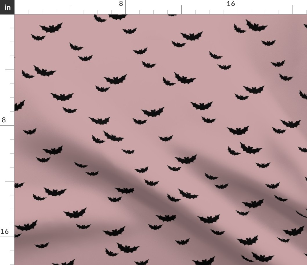 Little bats in the sky halloween fall autumn design kids neutral nursery design mauve pink purple black NEW