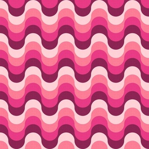 disco wave vintage retro swirl medium scale raspberry ripple by Pippa Shaw