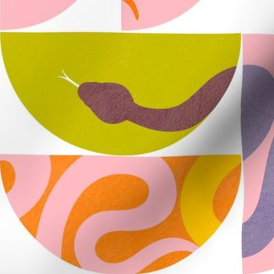 MEDIUM - Retro & Playful Snakes and Shapes