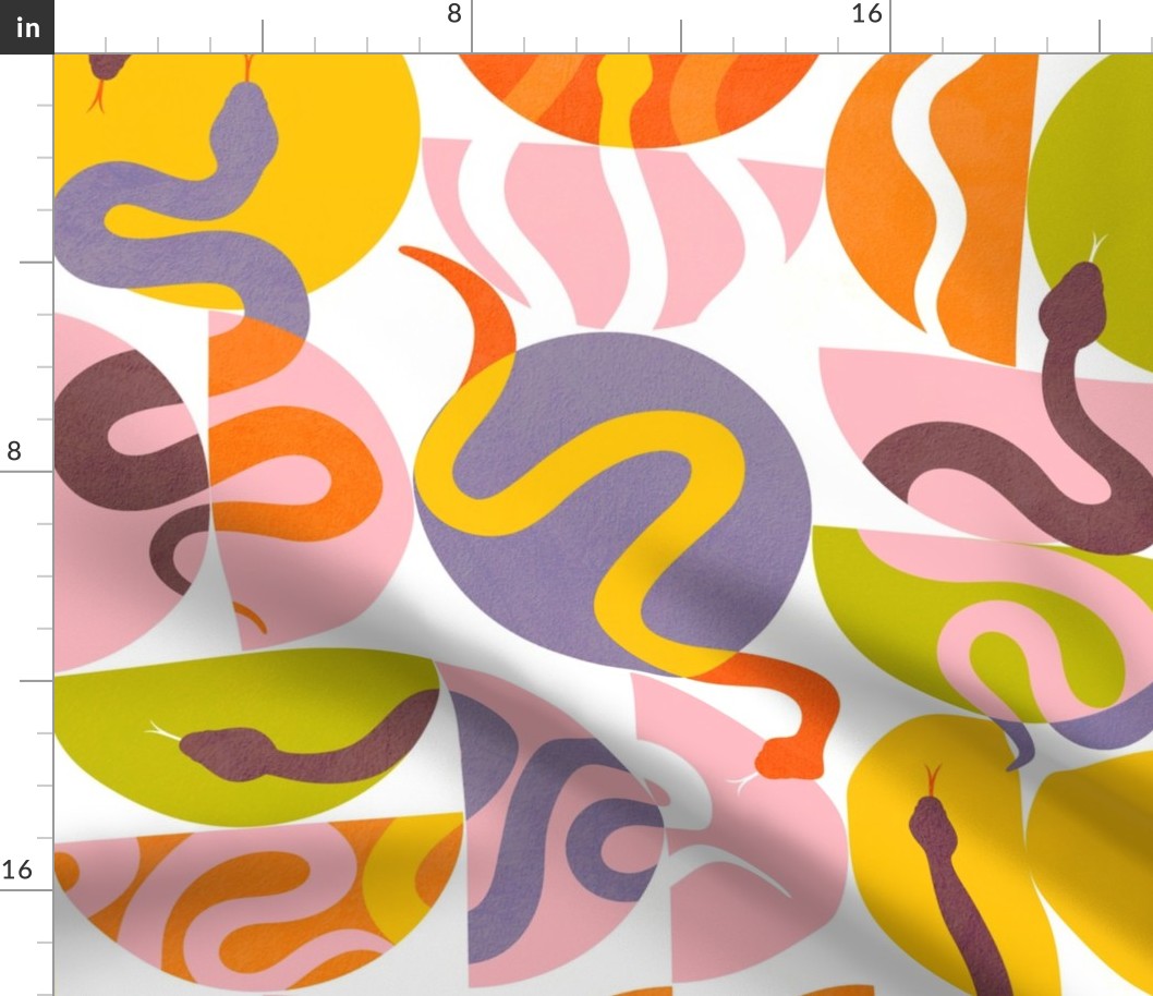 MEDIUM - Retro & Playful Snakes and Shapes