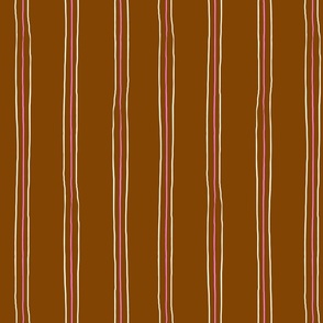 Boho Stripes Fabric - Brown - Medium 