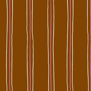 Boho Stripes Fabric - Brown - Large 