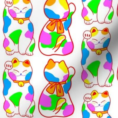 Pride lucky cat (rainbow flag) manekineko
