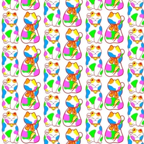 Pride lucky cat (rainbow flag) manekineko