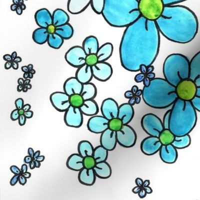 Blue daisies (2)