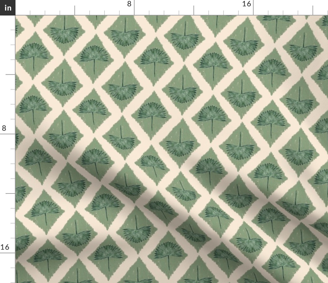 ikat green fan palms 