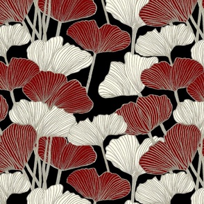 Ginkgo Leaves With Platinum Overlay