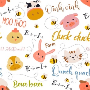 Farm song/nursery/typography