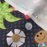 Hawaiian/tropical/Christmas/gingerbread cookies/dark