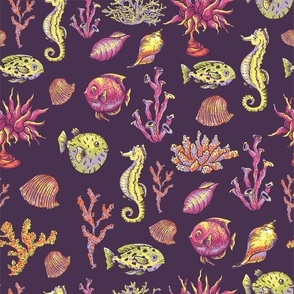 Cute underwater fish pattern