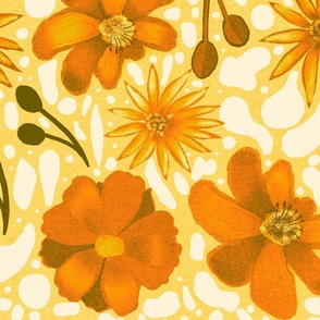 Yellow and orange floral