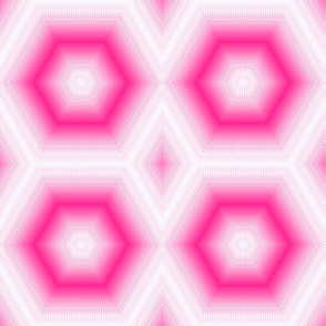 Hexagon Pink Lace