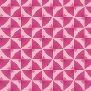 Hot pink Gradient Geometric Mesh Pattern Monogram File Folder