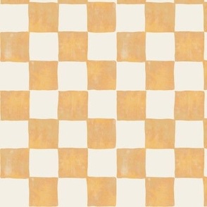 medium watercolor texture block checker in orange