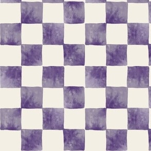 small watercolor texture block checker in purple