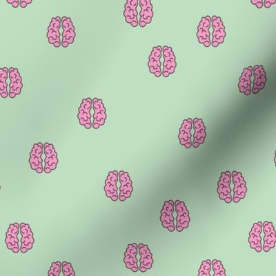Smart is sexy - nineties style brain design for students and teachers pink mint green 