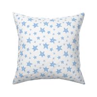 Starfish Allover Blue on White