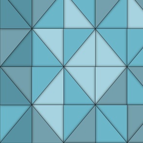Blue Monochrome Triangles