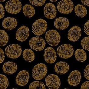 Small Opihi Print gold on black