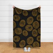 Large Opihi print gold on black