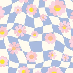 Daisy Checkered in lavender