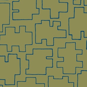 nmt Geo Puzzle Fall-blue-olive