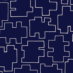 nmt Geo Puzzle Fall-navy-ivory
