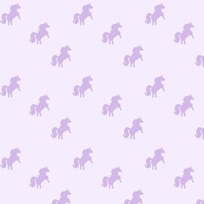 Lavender and lilac unicorns