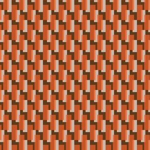 Deco Checks - Brown Orange