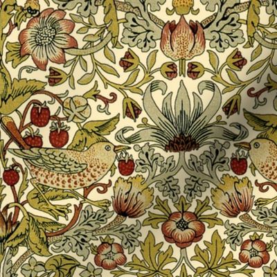 William Morris ~ Strawberry Thief ~ Trianon Cream ~ Medium