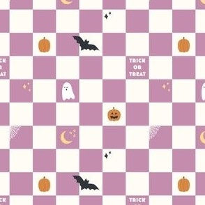 Checkered Halloween on Amethyst