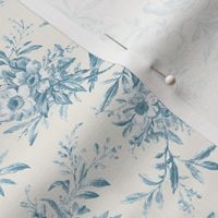 Bird Toile Original French Blue on Bone