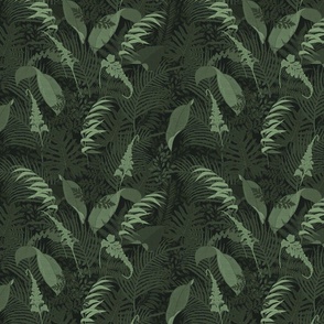 Forest Fern Green Monochrome Medium