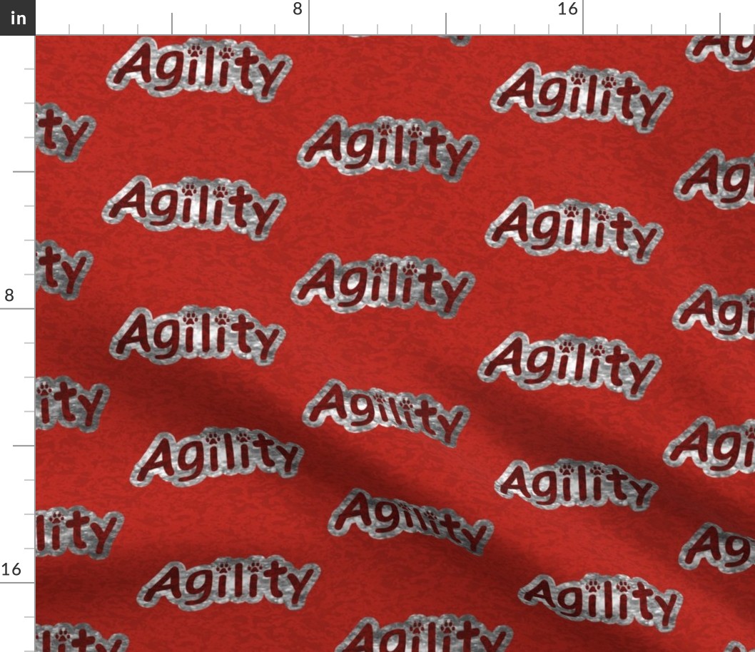 Bold Agility text - red