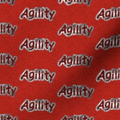 Small Bold Agility text - red