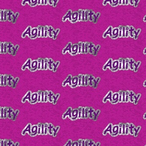 Bold Agility text - magenta