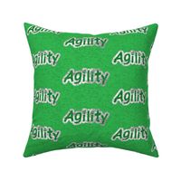 Bold Agility text - green