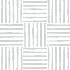 Wolfgang Nursery Basketweave -  light grey and white