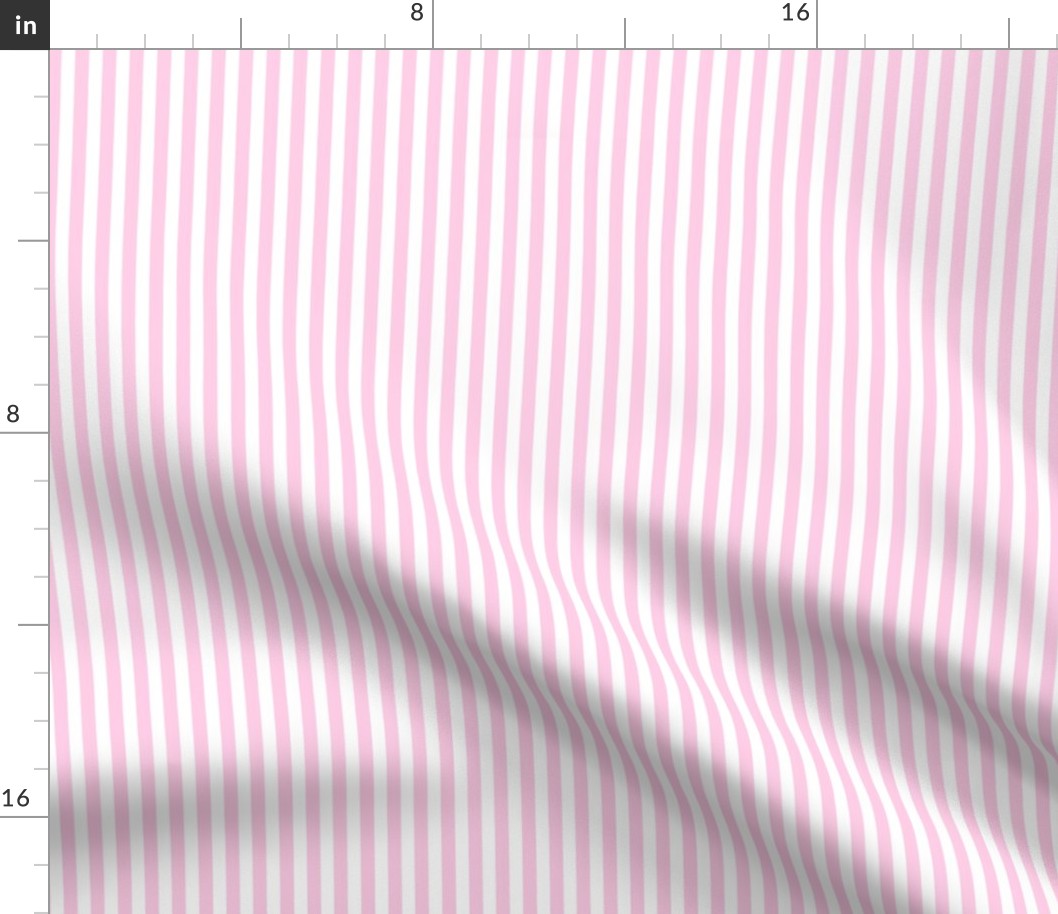 Wolfgang Nursery Suite - Skinny Petal Pink and White Stripe