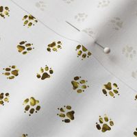 Gold confetti Trotting paw prints