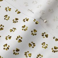 Gold confetti kitty cat paw prints